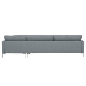 Ecksofa Portobello Webstoff Stoff Selva: Grau - Breite: 293 cm - Longchair davorstehend rechts