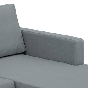 Ecksofa Portobello Webstoff Stoff Selva: Grau - Breite: 293 cm - Longchair davorstehend rechts