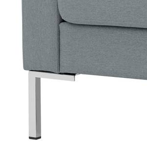 Ecksofa Portobello Webstoff Stoff Selva: Grau - Breite: 293 cm - Longchair davorstehend rechts