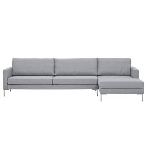 Ecksofa Portobello Webstoff Webstoff Milan: Hellgrau - Breite: 293 cm - Longchair davorstehend rechts