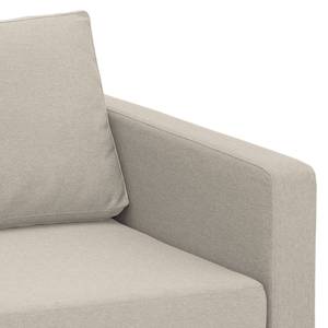 Hoekbank Portobello geweven stof Stof Selva: Beige - Breedte: 293 cm - Longchair vooraanzicht rechts