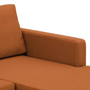 Ecksofa Portobello Webstoff Webstoff Milan: Rostbraun - Breite: 293 cm - Longchair davorstehend rechts