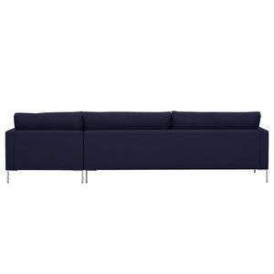 Ecksofa Portobello Webstoff Webstoff Milan: Dunkelblau - Breite: 293 cm - Longchair davorstehend rechts