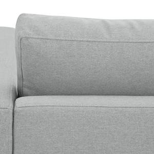 Ecksofa Portobello Webstoff Stoff Selva: Silbergrau - Breite: 293 cm - Longchair davorstehend rechts