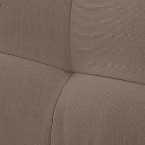 Canapé d'angle Postville Tissu structuré - Latte macchiatto - Méridienne courte à gauche (vue de face)
