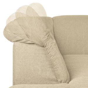 Ecksofa Potosi Webstoff Beige - Longchair davorstehend links - Schlaffunktion