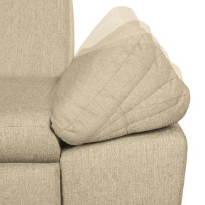 Hoekbank Potosi geweven stof - Beige - Longchair vooraanzicht links - Slaapfunctie