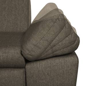 Ecksofa Potosi Webstoff Taupe - Longchair davorstehend links - Schlaffunktion