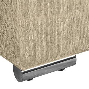 Ecksofa Potosi Webstoff Beige - Longchair davorstehend links - Schlaffunktion - Keine Funktion