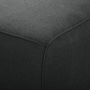 Canapé d'angle Pracht Microfibre - Gris foncé - Méridienne longue à droite (vue de face)