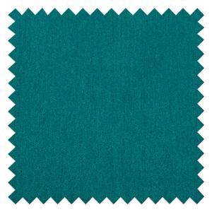 Canapé d'angle Pracht microvezel - Turquoise - Ottomaan vooraanzicht links