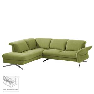 Ecksofa Radway Flachgewebe Avocado - Ottomane davorstehend links