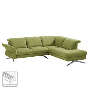 Ecksofa Radway Flachgewebe Avocado - Ottomane davorstehend rechts