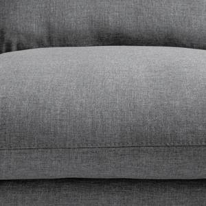 Canapé d'angle Radway Tissage à plat - Granit - Méridienne longue à droite (vue de face)