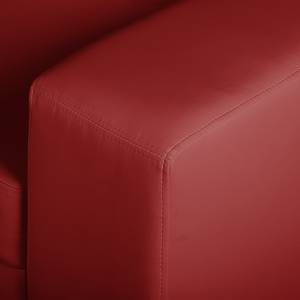 Ecksofa Recife mit Schlaffunktion - Kunstleder - Rot - Longchair davorstehend links