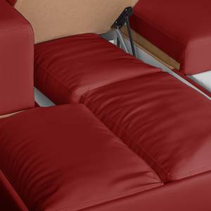 Ecksofa Recife mit Schlaffunktion - Kunstleder - Rot - Longchair davorstehend links