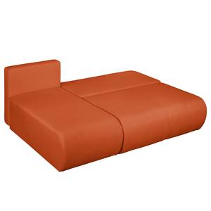 Ecksofa Rio Maria (mit Schlaffunktion) S Strukturstoff - Apricot - Longchair davorstehend links