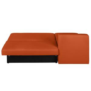 Ecksofa Rio Maria (mit Schlaffunktion) S Strukturstoff - Apricot - Longchair davorstehend links