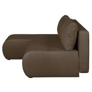 Ecksofa Rio Maria (mit Schlaffunktion) S Strukturstoff - Espresso - Longchair davorstehend links