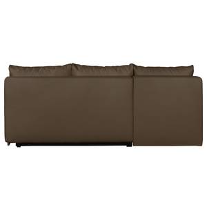 Ecksofa Rio Maria (mit Schlaffunktion) S Strukturstoff - Espresso - Longchair davorstehend links