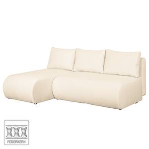 Hoekbank Rio Maria (met slaapfunctie) st structuurstof - Licht beige - Longchair vooraanzicht links