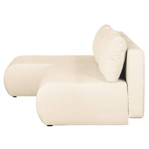 Ecksofa Rio Maria (mit Schlaffunktion) S Strukturstoff - Hellbeige - Longchair davorstehend links