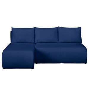 Ecksofa Rio Maria (mit Schlaffunktion) S Strukturstoff - Meerblau - Longchair davorstehend links