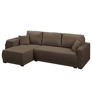 Ecksofa Risley (inkl. 2 Hocker & Schlaff Braun - Textil - 254 x 82 x 145 cm