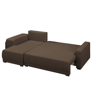 Ecksofa Risley (inkl. 2 Hocker & Schlaff Braun - Textil - 254 x 82 x 145 cm