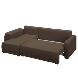 Ecksofa Risley (inkl. 2 Hocker & Schlaff Braun - Textil - 254 x 82 x 145 cm