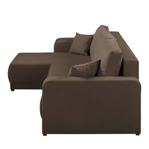 Ecksofa Risley (inkl. 2 Hocker & Schlaff Braun - Textil - 254 x 82 x 145 cm