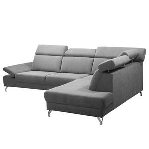 Ecksofa Riverbend Platin - Ottomane davorstehend rechts