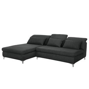 Ecksofa Rockford II Webstoff Grau - Textil - 255 x 90 x 180 cm