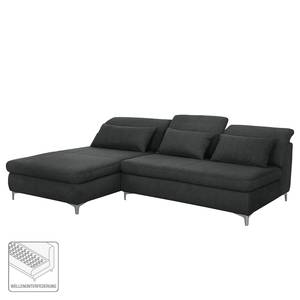 Ecksofa Rockford II Webstoff Grau - Textil - 255 x 90 x 180 cm