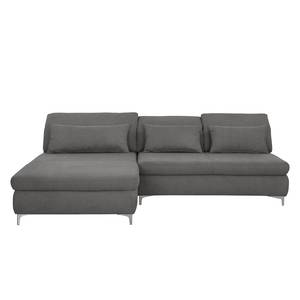 Ecksofa Rockford II Webstoff Grau - Textil - 255 x 90 x 180 cm