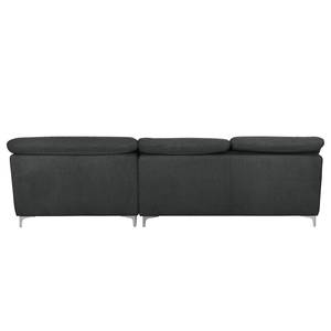 Ecksofa Rockford II Webstoff Anthrazit - Longchair davorstehend rechts