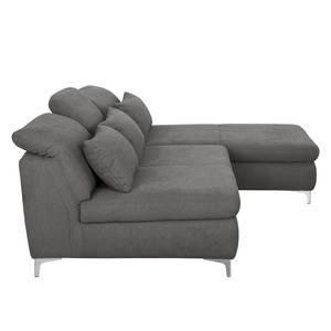 Ecksofa Rockford II Webstoff Webstoff - Grau - Longchair davorstehend rechts