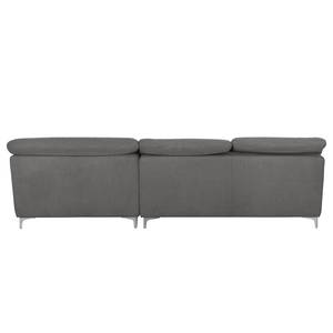 Ecksofa Rockford II Webstoff Webstoff - Grau - Longchair davorstehend rechts