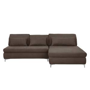 Ecksofa Rockford II Webstoff Muskat - Longchair davorstehend rechts