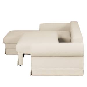 Ecksofa Summer Romance mit Schlaffunktion - Webstoff - Hellbeige - Longchair davorstehend links