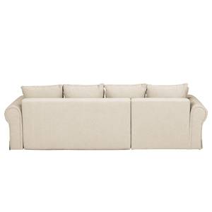 Ecksofa Summer Romance mit Schlaffunktion - Webstoff - Hellbeige - Longchair davorstehend links