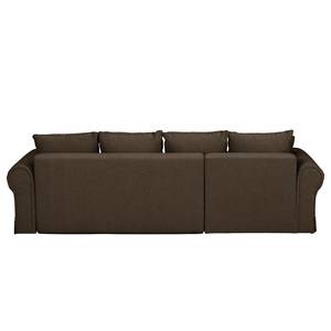 Ecksofa Summer Romance mit Schlaffunktion - Webstoff - Havanna - Longchair davorstehend links