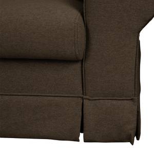 Ecksofa Summer Romance mit Schlaffunktion - Webstoff - Havanna - Longchair davorstehend links