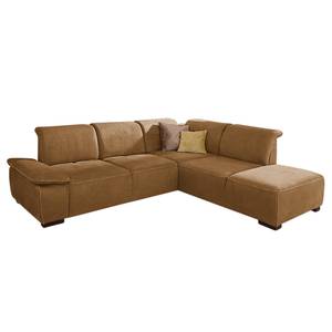 Ecksofa Rockville Microfaser Nougat - Longchair davorstehend rechts