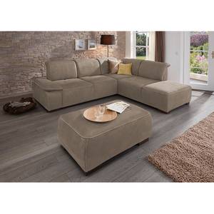 Ecksofa Rockville Microfaser Schlamm - Longchair davorstehend rechts