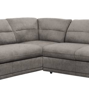 Ecksofa Rollin Microfaser - Cappuccino - Ottomane davorstehend links - Schlaffunktion - Bettkasten