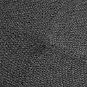 Canapé d'angle Roseboro (convertible) Imitation cuir / Tissu structuré - Noir / Gris foncé - Méridienne courte à droite (vue de face)