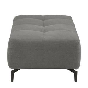 Ecksofa Rosewood Webstoff Rauchgrau - Ottomane davorstehend links - Mit Hocker