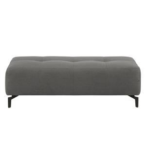 Ecksofa Rosewood Webstoff Rauchgrau - Ottomane davorstehend links - Mit Hocker