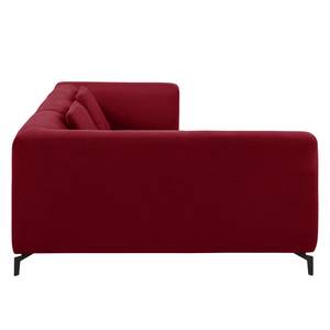 Ecksofa Rosewood Webstoff Kirschrot - Ottomane davorstehend links - Ohne Hocker